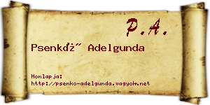 Psenkó Adelgunda névjegykártya